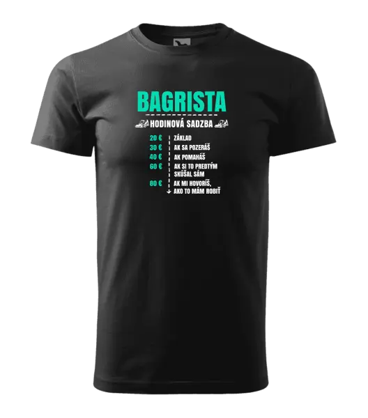 Pánske tričko Hodinová sadzba - bagrista