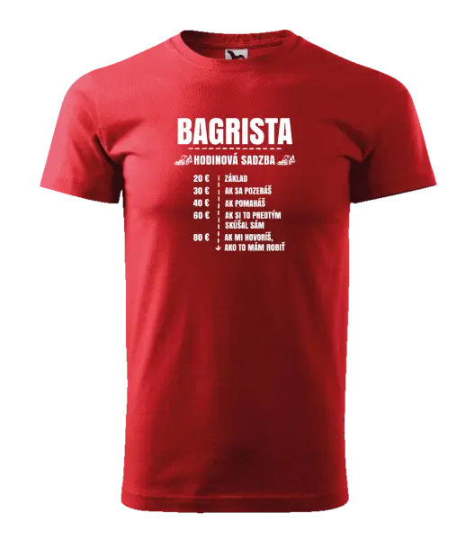 Pánske tričko Hodinová sadzba - bagrista