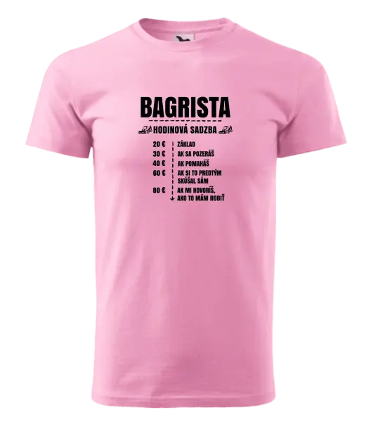 Pánske tričko Hodinová sadzba - bagrista
