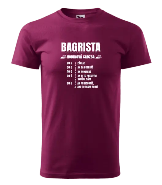 Pánske tričko Hodinová sadzba - bagrista
