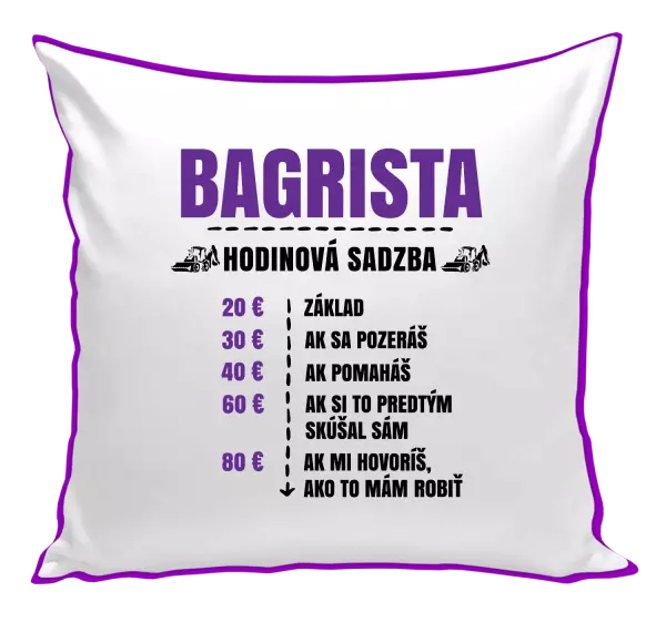 Vankúš Hodinová sadzba - bagrista