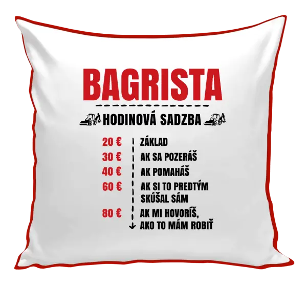 Vankúš Hodinová sadzba - bagrista