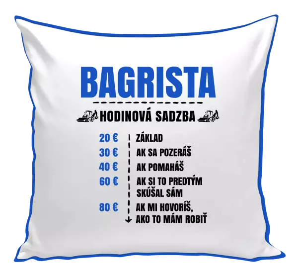 Vankúš Hodinová sadzba - bagrista