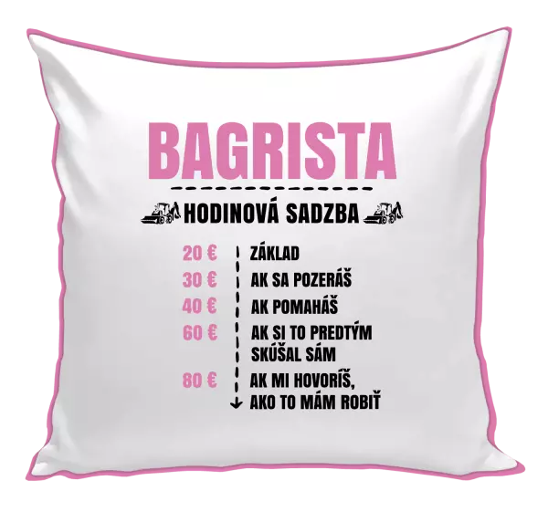Vankúš Hodinová sadzba - bagrista