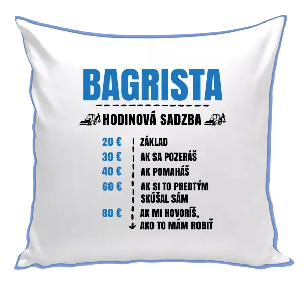 Vankúš Hodinová sadzba - bagrista