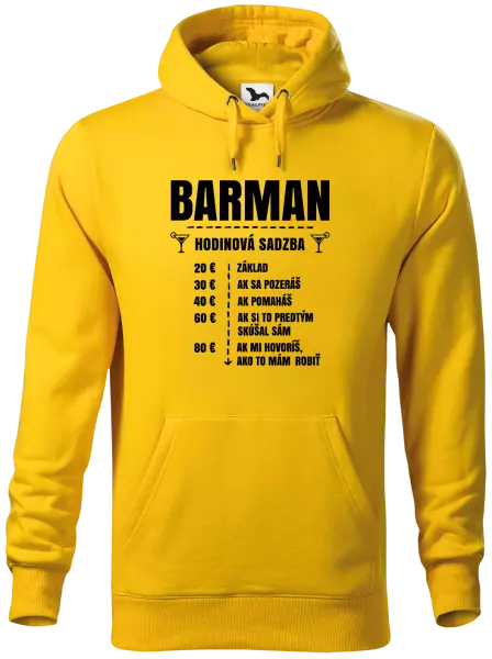 Pánska mikina Hodinová sadzba - barman