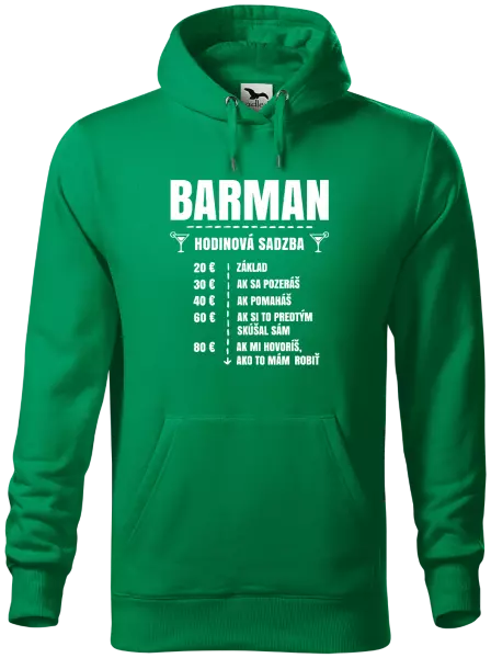 Pánska mikina Hodinová sadzba - barman