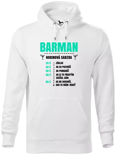 Pánska mikina Hodinová sadzba - barman