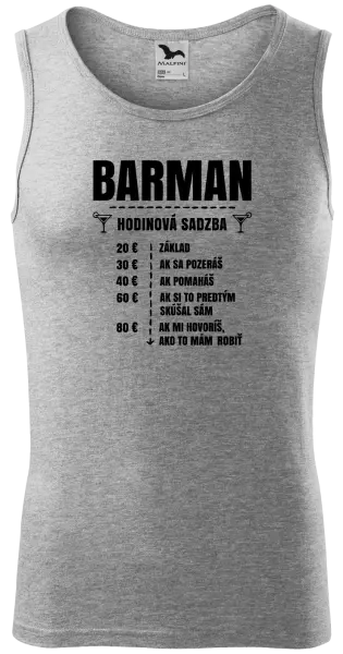 Pánske tielko Hodinová sadzba - barman