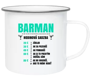 Plecháčik Hodinová sadzba - barman