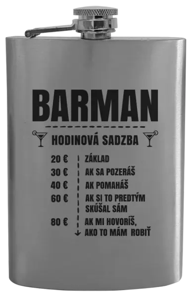 Ploskačka Hodinová sadzba - barman