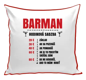 Vankúš Hodinová sadzba - barman