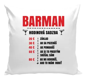 Vankúš Hodinová sadzba - barman