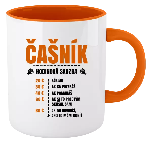 Hrnček  Hodinová sadzba - čašník