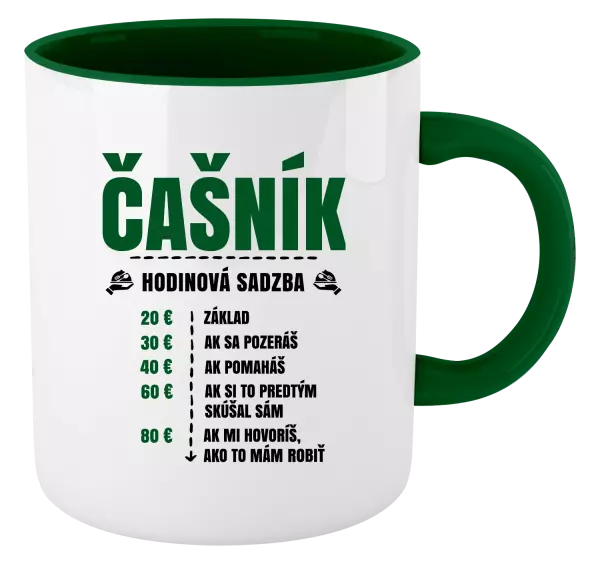 Hrnček  Hodinová sadzba - čašník