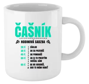 Hrnček Hodinová sadzba - čašník