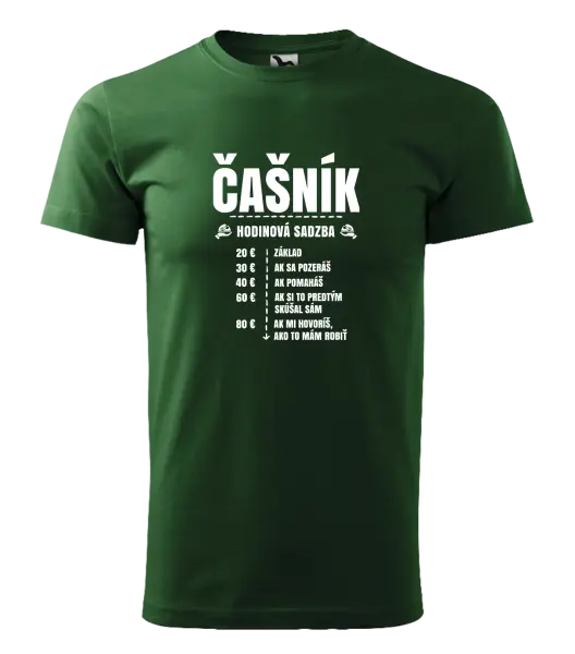 Pánske tričko Hodinová sadzba - čašník