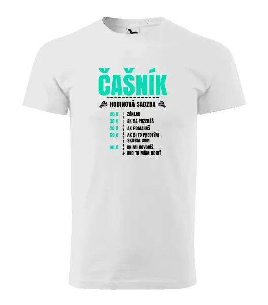 Pánske tričko Hodinová sadzba - čašník