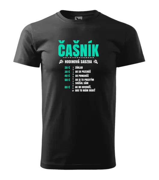 Pánske tričko Hodinová sadzba - čašník