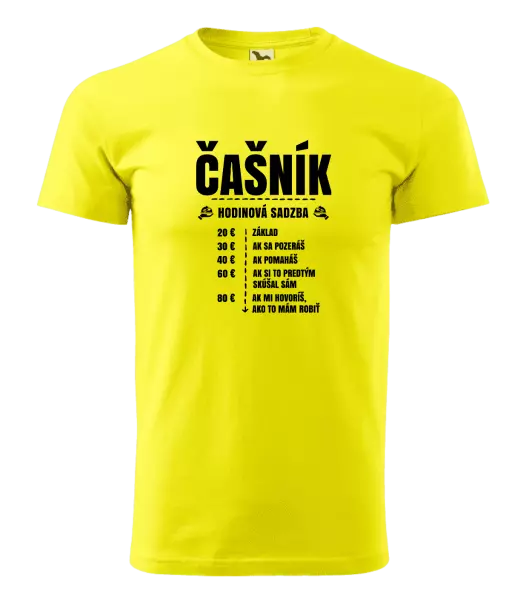 Pánske tričko Hodinová sadzba - čašník