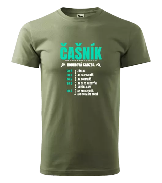 Pánske tričko Hodinová sadzba - čašník