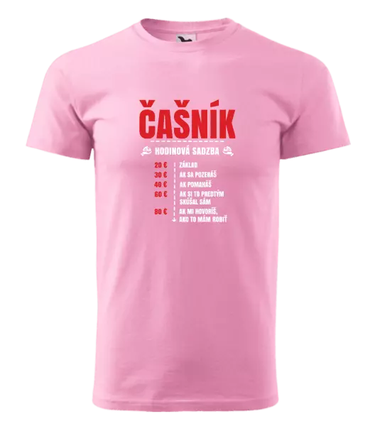 Pánske tričko Hodinová sadzba - čašník