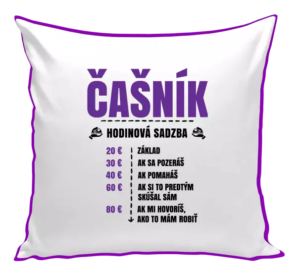 Vankúš Hodinová sadzba - čašník