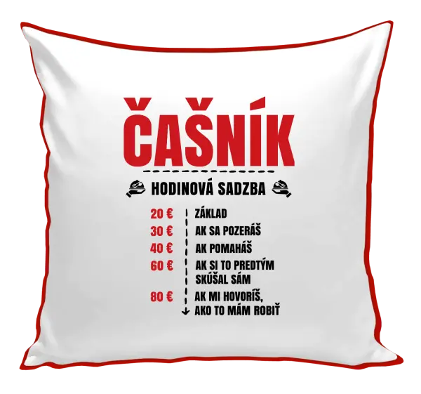 Vankúš Hodinová sadzba - čašník