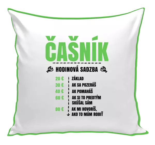 Vankúš Hodinová sadzba - čašník