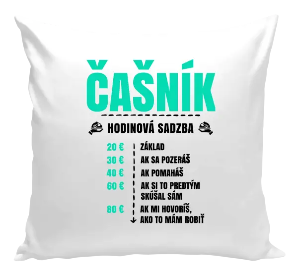 Vankúš Hodinová sadzba - čašník