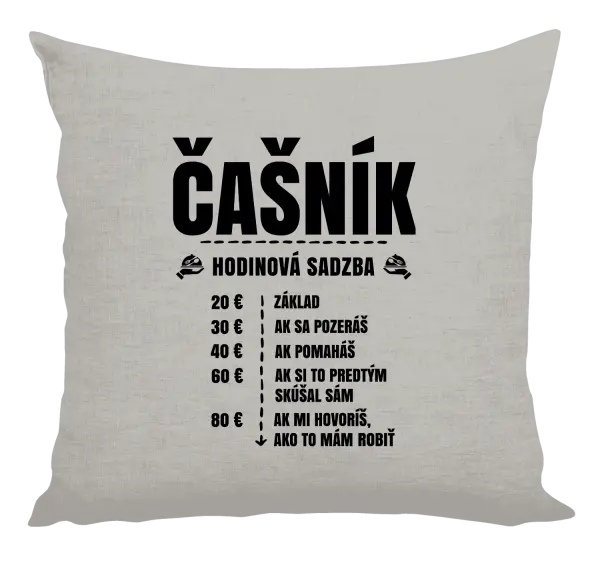 Vankúš Hodinová sadzba - čašník
