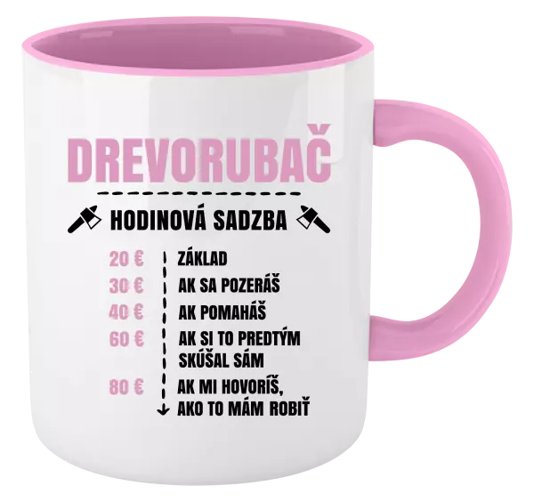Hrnček  Hodinová sadzba - drevorubač