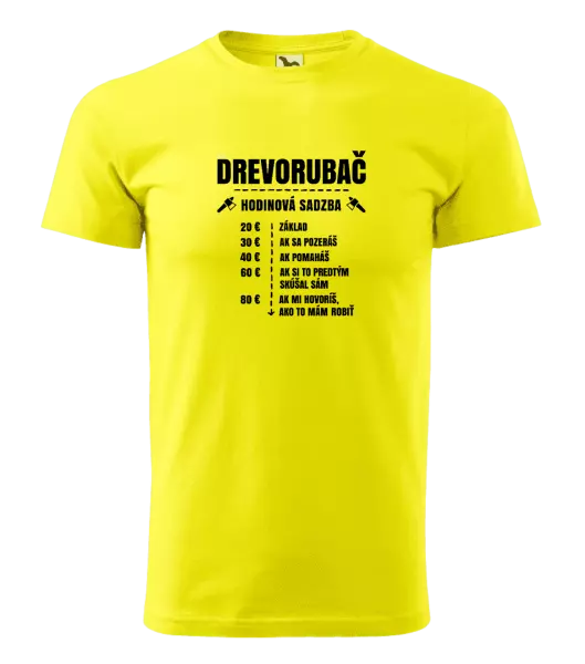 Pánske tričko Hodinová sadzba - drevorubač