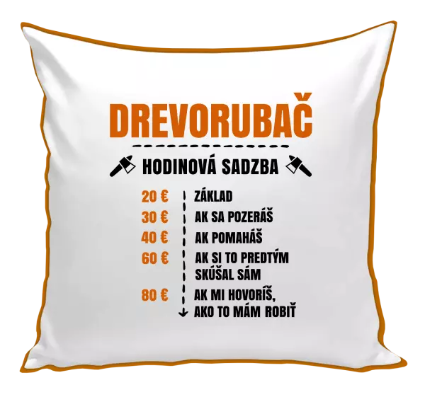 Vankúš Hodinová sadzba - drevorubač
