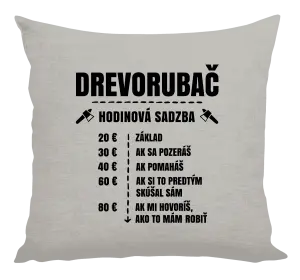 Vankúš Hodinová sadzba - drevorubač