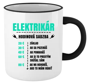 Hrnček Hodinová sadzba - elektrikár
