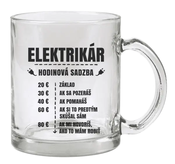 Hrnček Hodinová sadzba - elektrikár