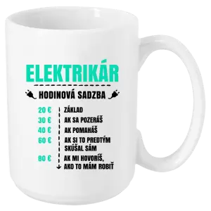 Hrnček Hodinová sadzba - elektrikár