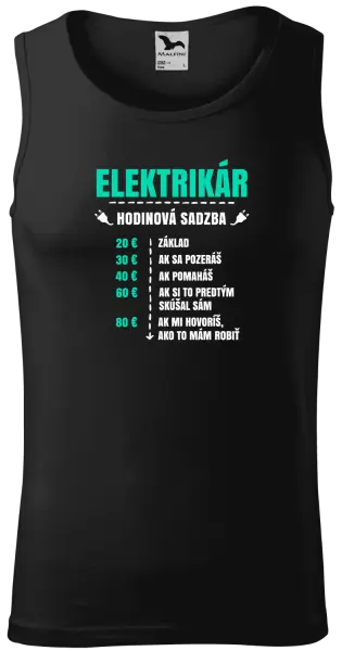Pánske tielko Hodinová sadzba - elektrikár