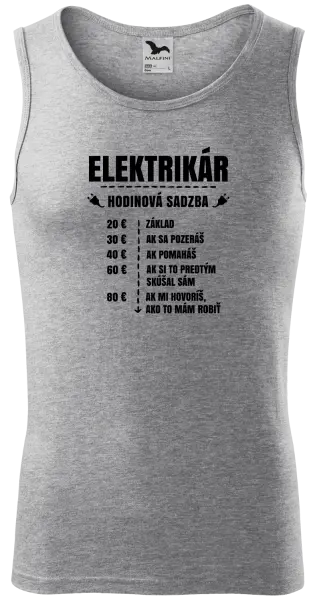 Pánske tielko Hodinová sadzba - elektrikár