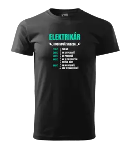 Pánske tričko Hodinová sadzba - elektrikár