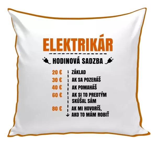 Vankúš Hodinová sadzba - elektrikár