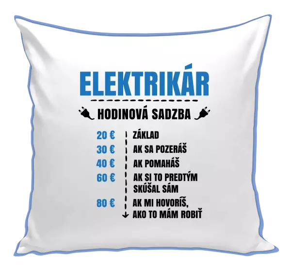 Vankúš Hodinová sadzba - elektrikár