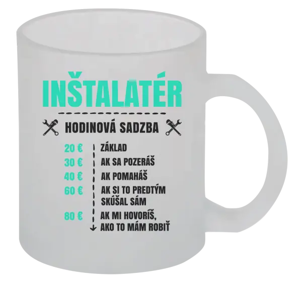 Hrnček Hodinová sadzba - inštalatér