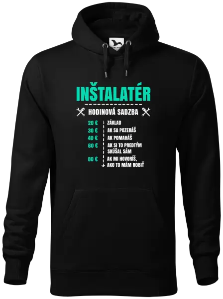 Pánska mikina Hodinová sadzba - inštalatér