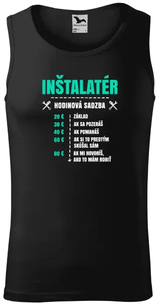 Pánske tielko Hodinová sadzba - inštalatér