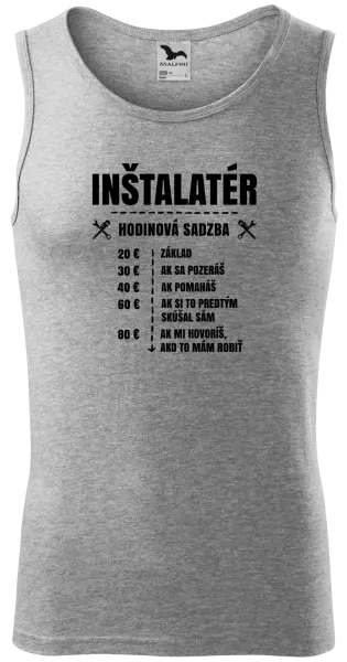 Pánske tielko Hodinová sadzba - inštalatér