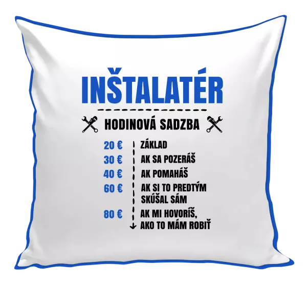 Vankúš Hodinová sadzba - inštalatér