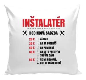 Vankúš Hodinová sadzba - inštalatér