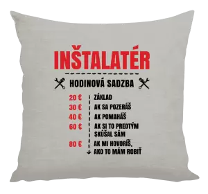 Vankúš Hodinová sadzba - inštalatér